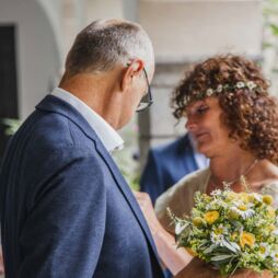 Braut und Bräutigam intim